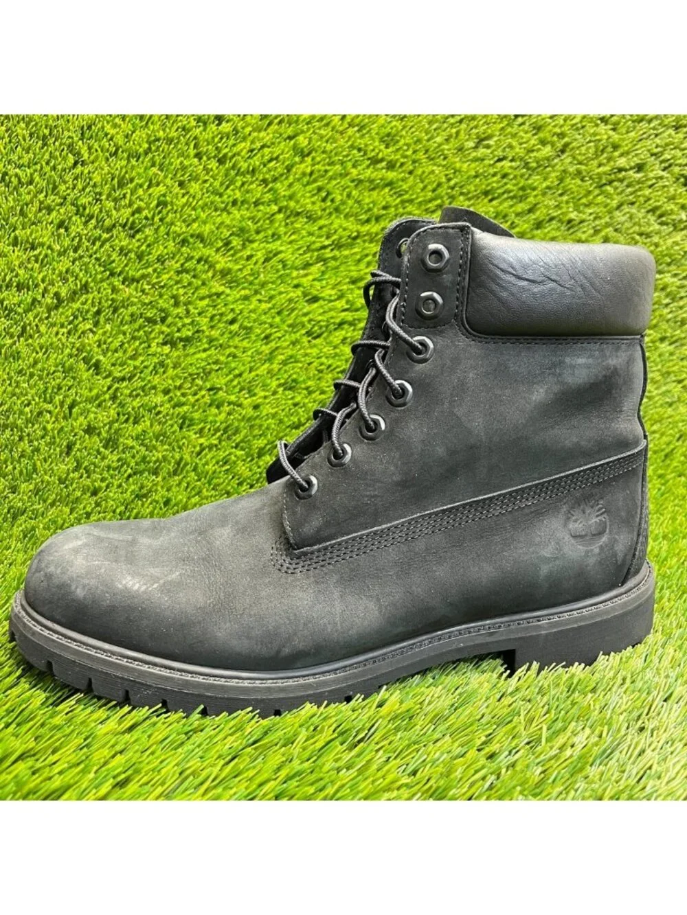 Timberland 6-Inch Premium Mens Size 11 Black Outdoor Waterproof Nubuck Boots
